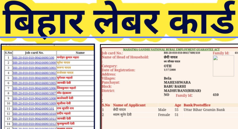 Bihar Labour Card List 2024: